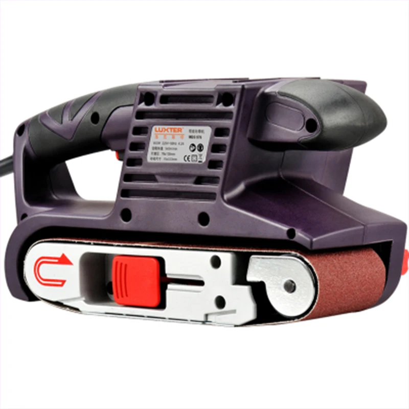 

Electric hand-held belt conveyor polishing machine sanding machine sanding machine sanding machine woodworking metal grinding to