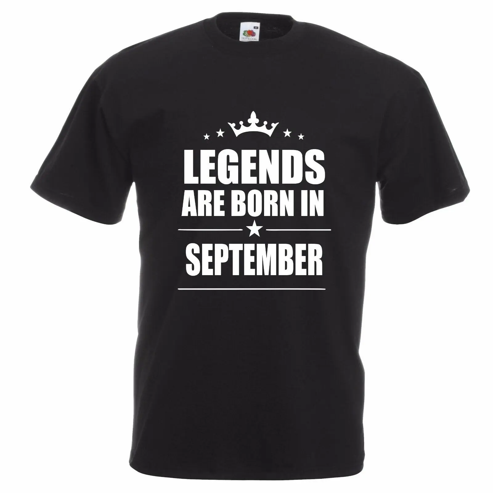 Legends are Born in Футболка с принтом сентябрь подарок на день рождения удобная футболка