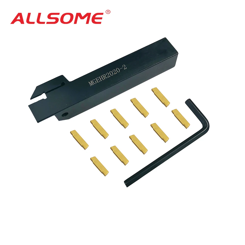 ALLSOME MGEHR2020-2 токарный станок с ЧПУ держатель инструмента с 10 шт. MGMN200 карбидные вставки