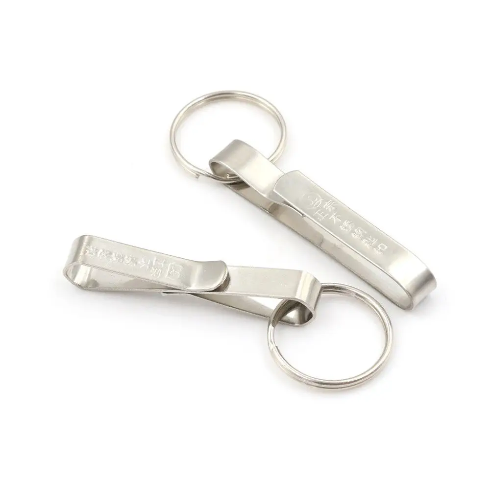

1PC Stainless Steel Detachable Keychain Waist Belt Clip Anti-lost Buckle Hanging Key Ring Holder Random Style