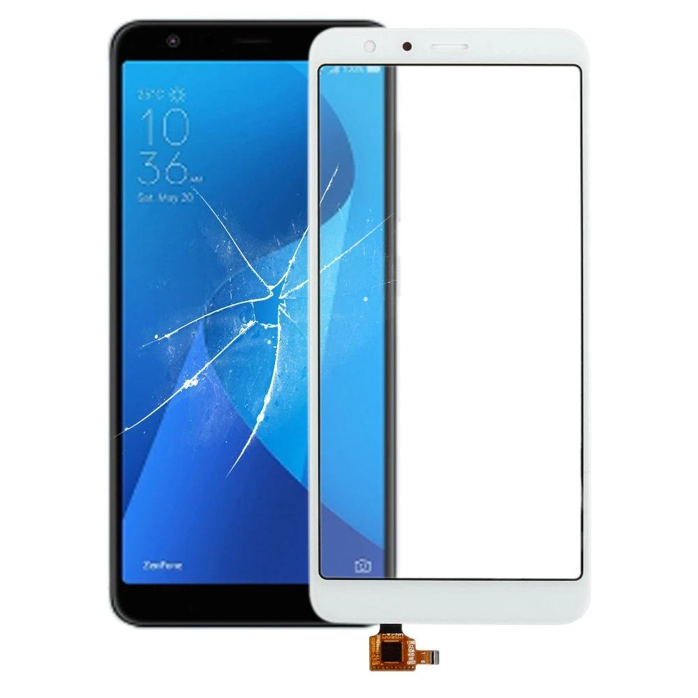 Для Asus Zenfone Max Plus экран Сенсорная панель запасная часть для Asus Zenfone Max Plus(M1) ZB570TL/X018D Внешний передний экран - Цвет: White