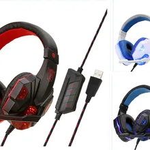Игровые гарнитуры большие наушники со световым микрофоном стерео наушники глубокий бас для ПК компьютера геймера ноутбука PS4 X-BOX