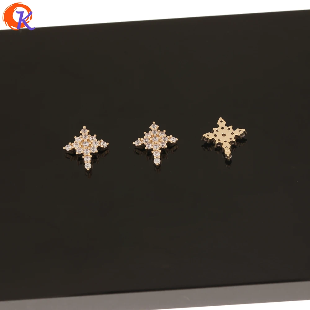 Cordial Design 50Pcs Jewelry Accessories/Genuine Gold Plating/DIY Making/Fingernail Findings/Cubic Zirconia Charms/Decoration - cordial