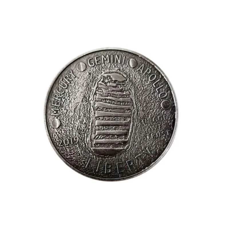 США 50-летие Аполлон 11 Луна Посадка Серебро позолоченные памятные монеты Monedass Munten подарок на день рождения для друзей