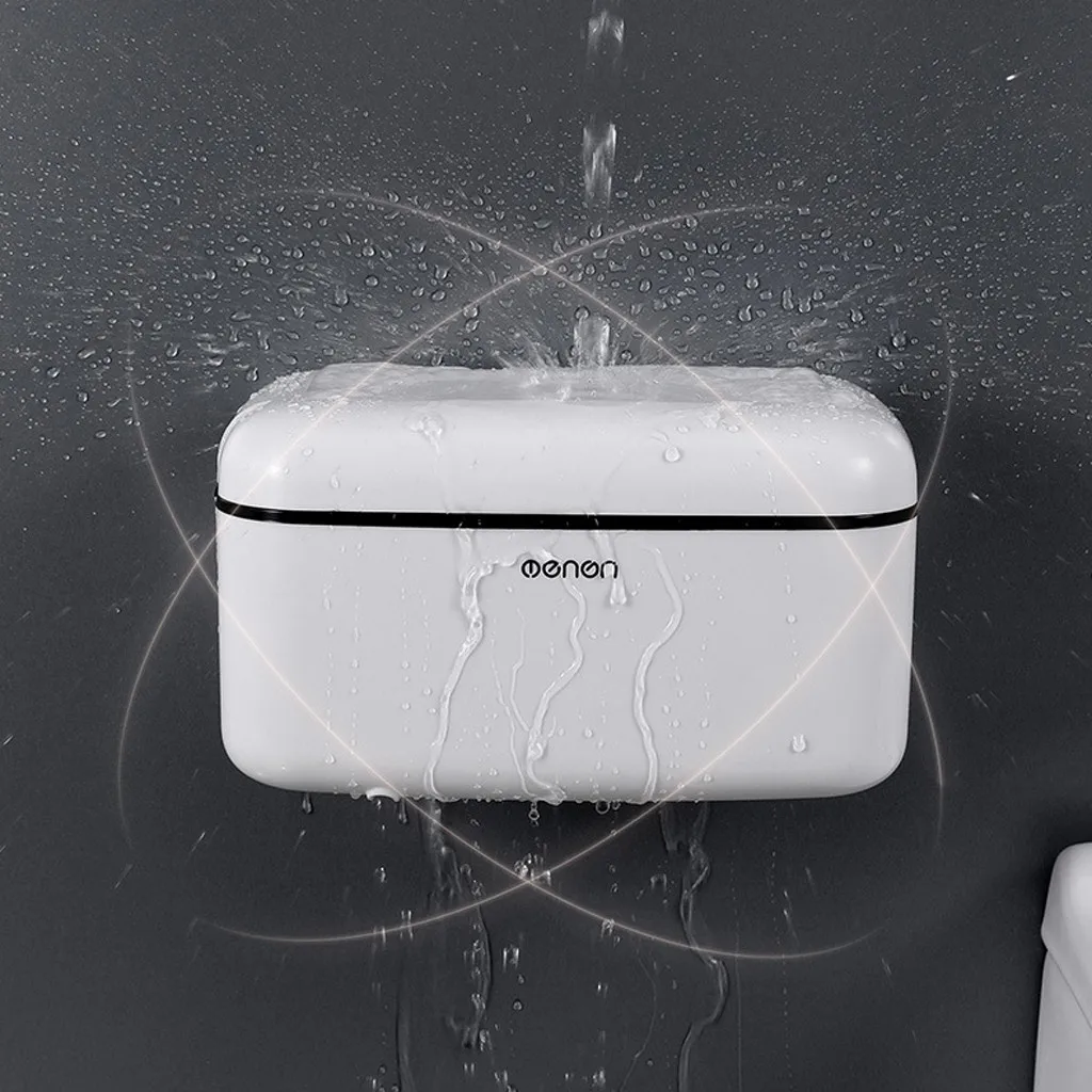 Multi-purpose storage rack bathroom waterproof hanging tissue box free punching roll tray toilet paper holder toilet paper box