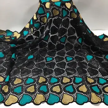 

2020 New arrival african Bazin riche fabric with beads embroidery lace / bazin riche dress material Nigerian