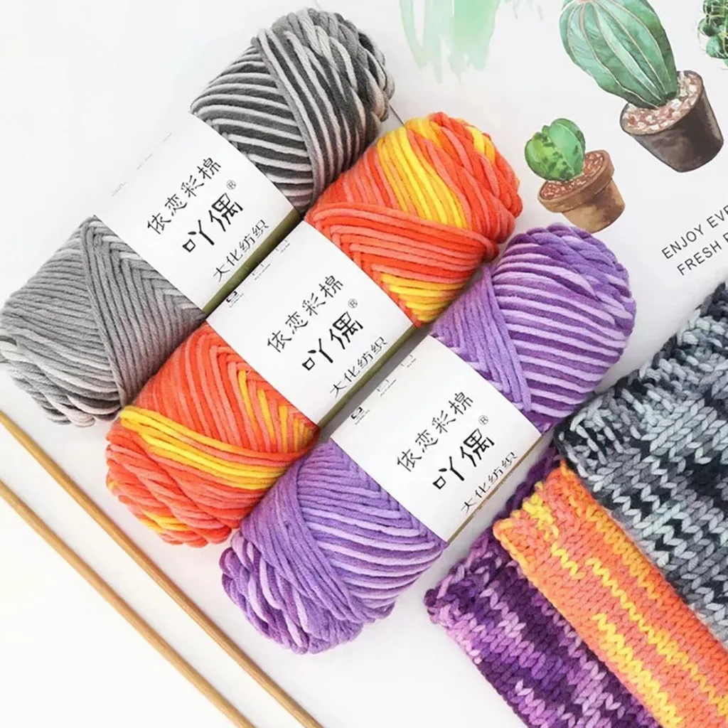

100g Milk Cotton Thread Bar Needlework Hand DIY Scarf Line Warm Household trapillo para tejer crochet lana para tejer 2019