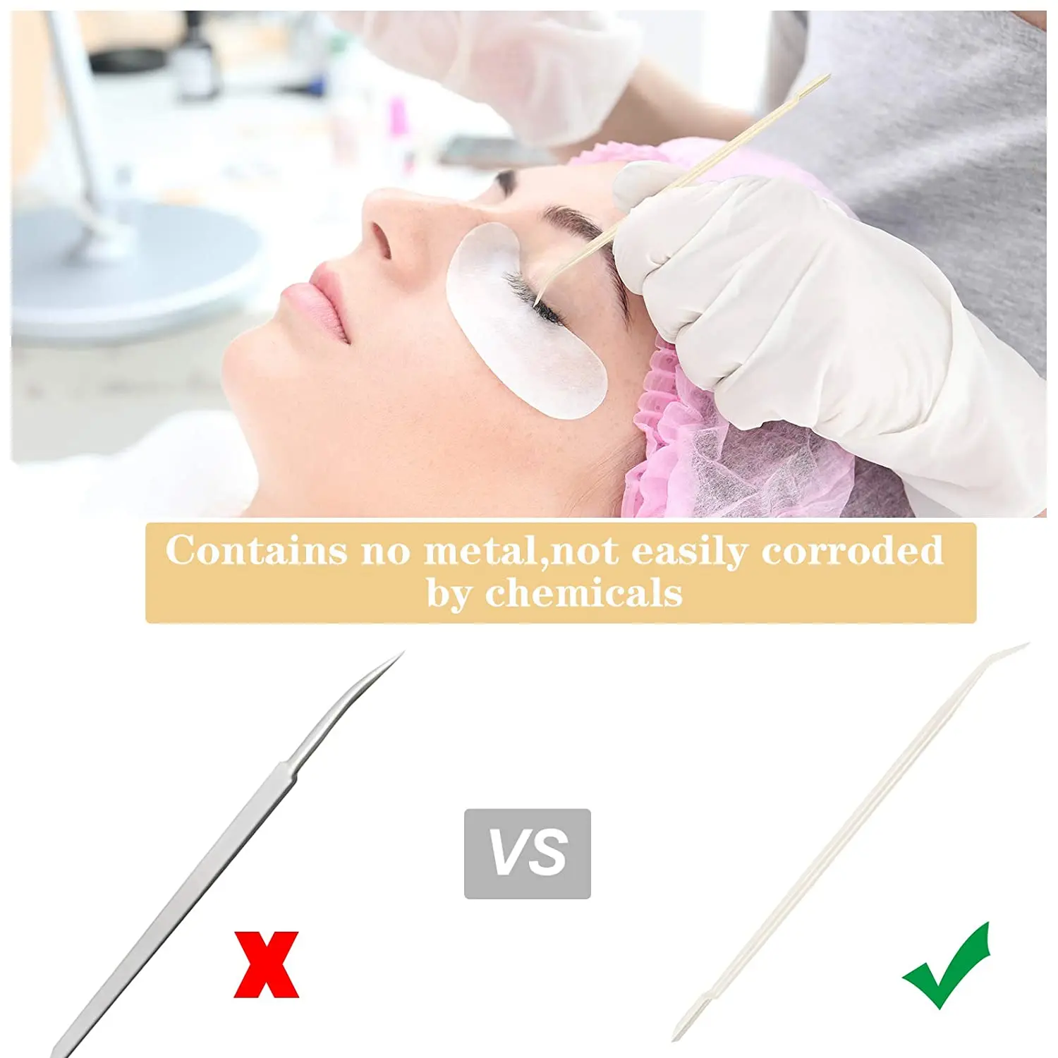 10Pcs 2 Way Eyelash Perming Stick Glue Spoon Lash Lifting Curler Applicator Eyelash Tweezers Extension Sticks Supplies eyelash accessories