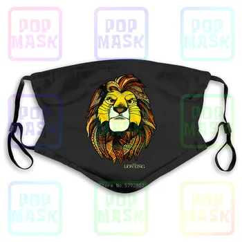 

Dust Mask with Filter The Lion King - Proud Simba With African Print Mane Image Washable Reusable Mask