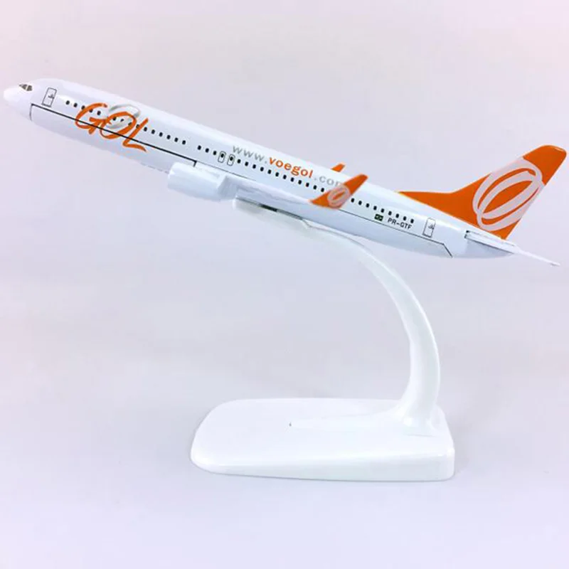 16 см B737 800 Бразилия гол авиакомпаний 1/400 весы игрушечные модели самолетов литья