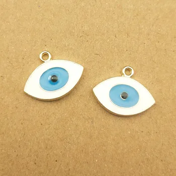 

10pcs 13x16mm enamel eyes charms for jewelry making earring pendant bracelet and necklace charm