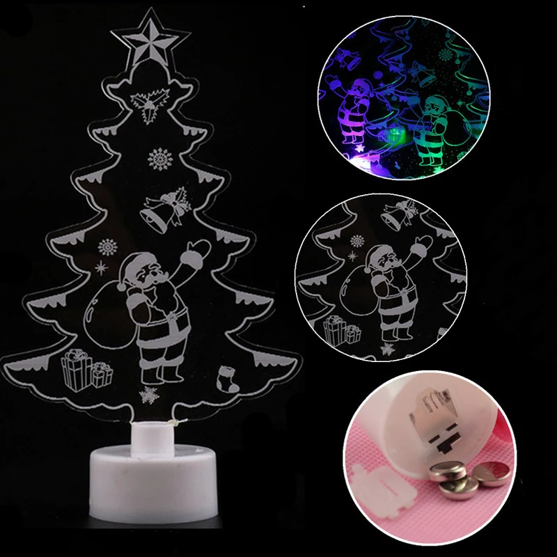 Рождественский Ornamnet светодиодный стол, модный Рождественский Декор, 3 узора, снеговик, украшение для комнаты, подарок для дома