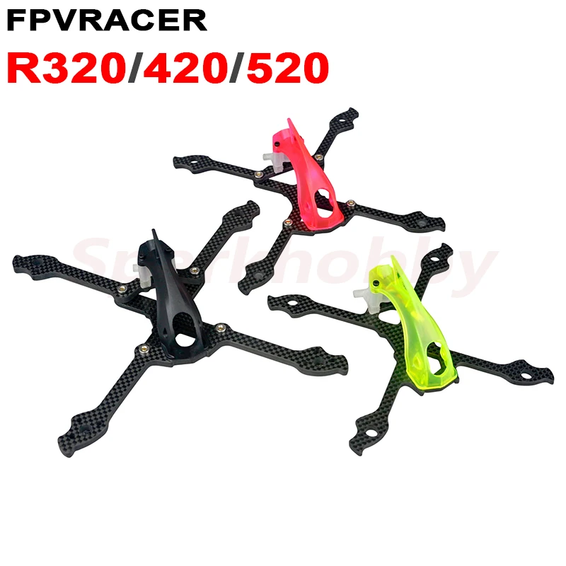 

Комплект FPVRACER R320 R420 R520 3/4/5 дюйма 147 // 171/197 мм Колесная база 36g 44g 61g X-type из углеродного волокна FPV Рама 20x20 мм