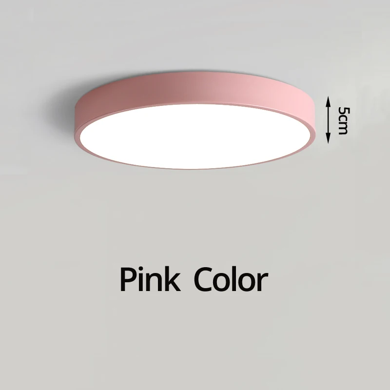 Современный скандинавский светодиодный потолочный светильник для спальни с пультом дистанционного управления для 8-20 квадратных метров plafonnier светодиодный осветительный прибор candeeiro de teto - Цвет корпуса: Pink color