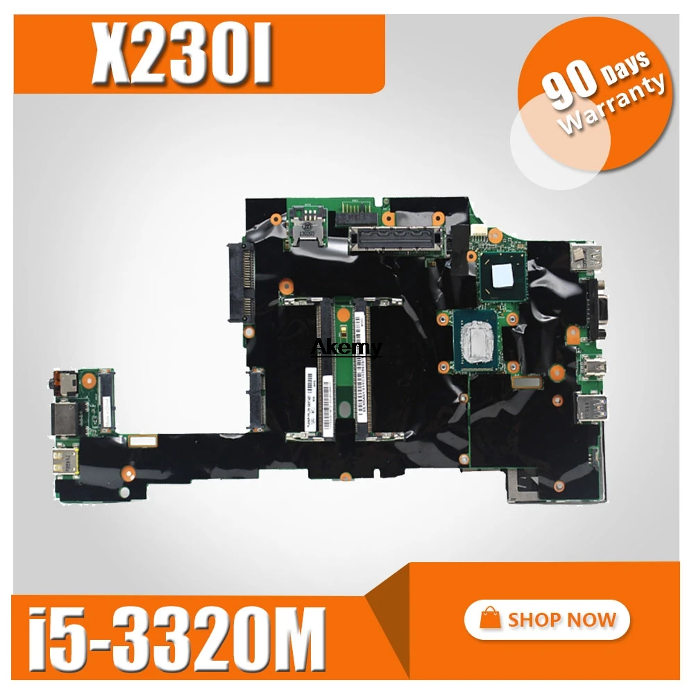 

original laptop Lenovo ThinkPad X230 X230i motherboard mainboard i5 i5-3320M CPU with fan FRU 04x4501