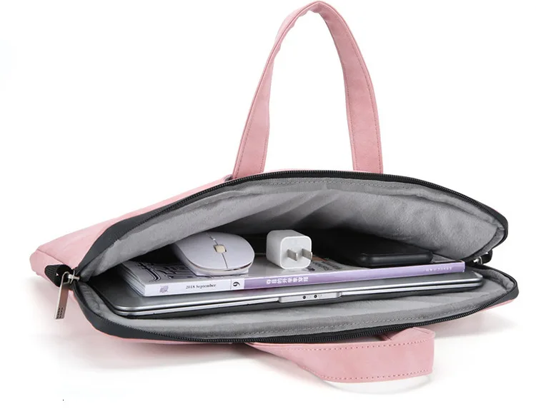 Однотонная деловая сумка для ноутбука, плоская сумка для хранения, многофункциональный матовый портфель для мужчин и женщин