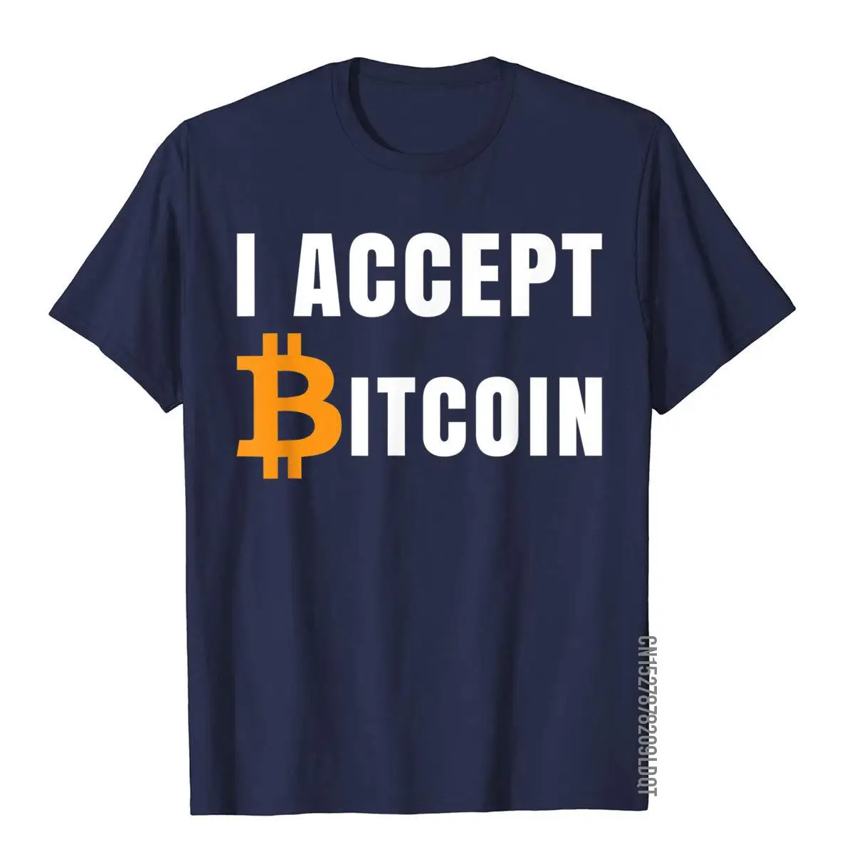 I Accept Bitcoin TShirt HODL Digital Cryptocurrency Gift Tee__B13440navy