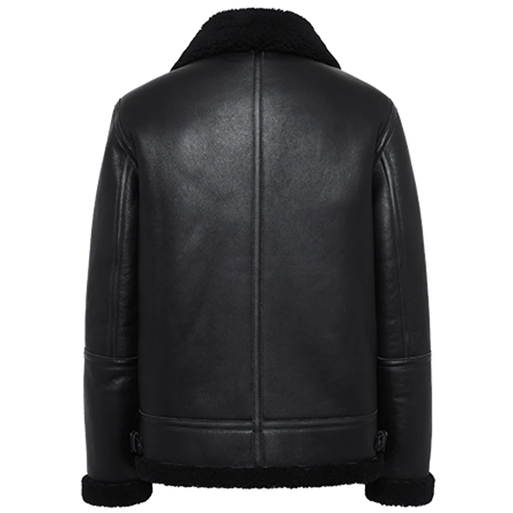 Sheepskin Shearling Jacket Mens B3 Bomber Jacket Fur Jacket