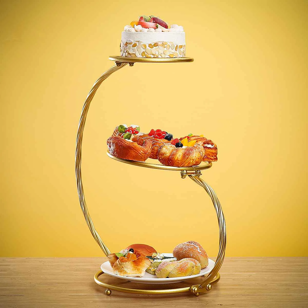 

Metal 3 Tiers Cake Stand Storage Rack Party Dessert Cupcake Display Holder Tower Kitchen Cake Tools Bakeware Wedding Decoration