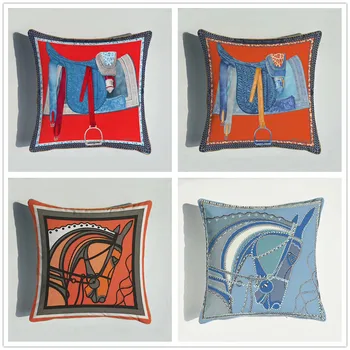 

45x45cm saddle Sofa Pillowcase Pink Cushion Cover Throw Pillow Case Home Sofa Bed Chair Decoration 17.72x 17.72inch