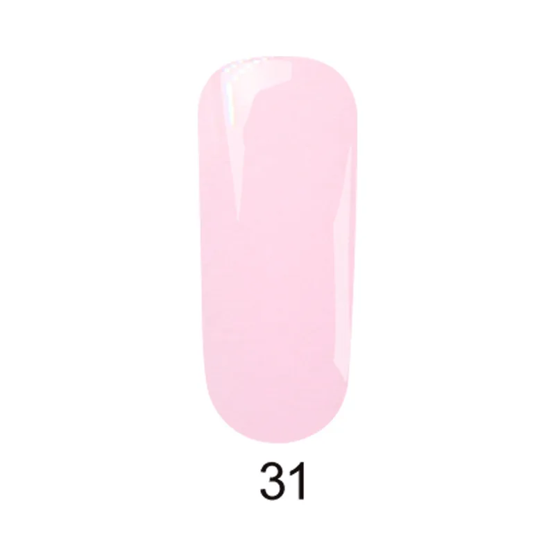 Сплошной цвет лак для ногтей пластиковая бутылка 8 мл популярный устойчивый цвет не выцветает фототерапия клей - Цвет: 31
