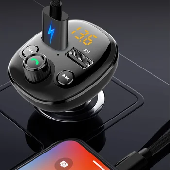 

Car Bluetooth FM Transmitter LCD MP3 Player USB Charger 2.1A for Auto Bluetooth Handsfree Car Kit Speaker Headphone