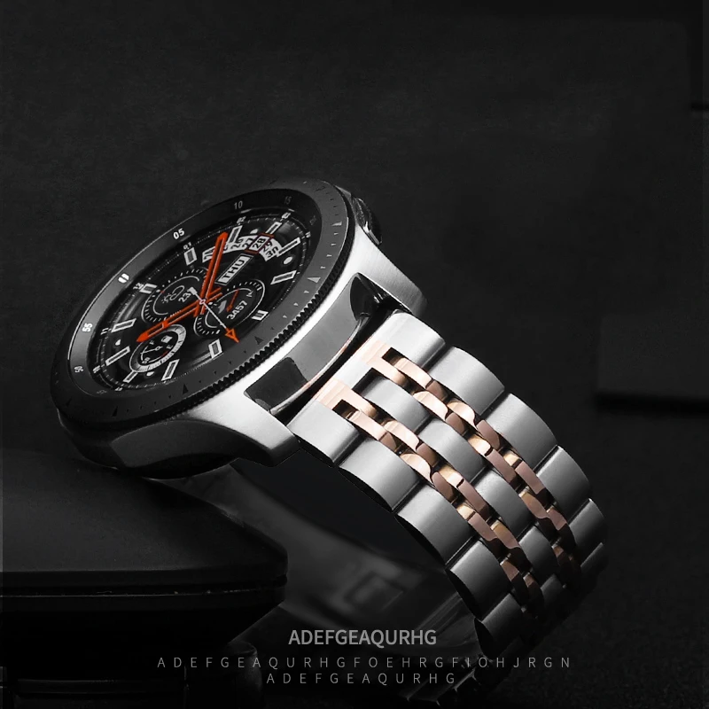 Ремешок из нержавеющей стали для samsung Galaxy watch 46 мм ремешок gear S3 Frontier band 22