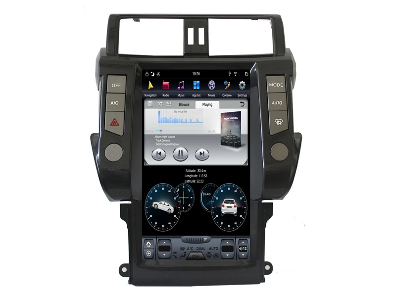 Китай хороший Tesla Android 8,1 навигация для TOYOYA PRADO 2010-2013 Bluetooth радио gps Мультимедиа PX6 процессор вертикальный экран