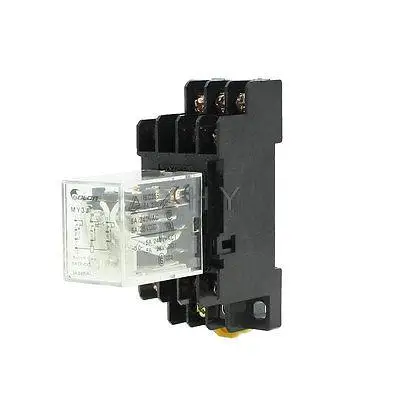 

DC 12V Coil 3PDT 11 Pins Electromagnetic Power Relay 5A 250VAC/28VDC w Base