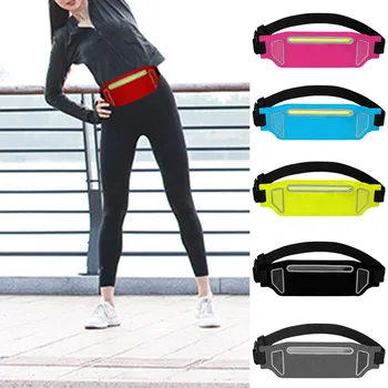 

Women Men Waist Pack Bag Zipper Reflective Strips Adjustable for Sports Running Cycling J9