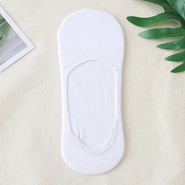 5 Pairs/batch Fashion Boat-shaped Men's Socks Summer And Autumn Silicone Breathable Invisible Cotton Socks Ankle Slippers Socks 5Pairs 4