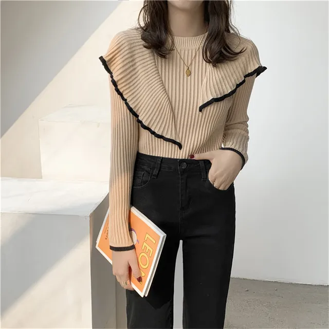 OL Basic Bottoming Knit Sweater Pullovers Women's Apparel Women's Top 6f6cb72d544962fa333e2e: One Size