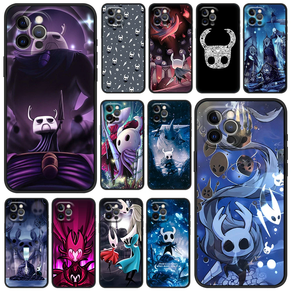 Hollow Knight Phone Case For iPhone 13 12 11 Pro MAX XR X SE XS 7 8 Plus Luxury iPhone13 Fundas Soft Silicone Black Cover Capa cute iphone 11 cases