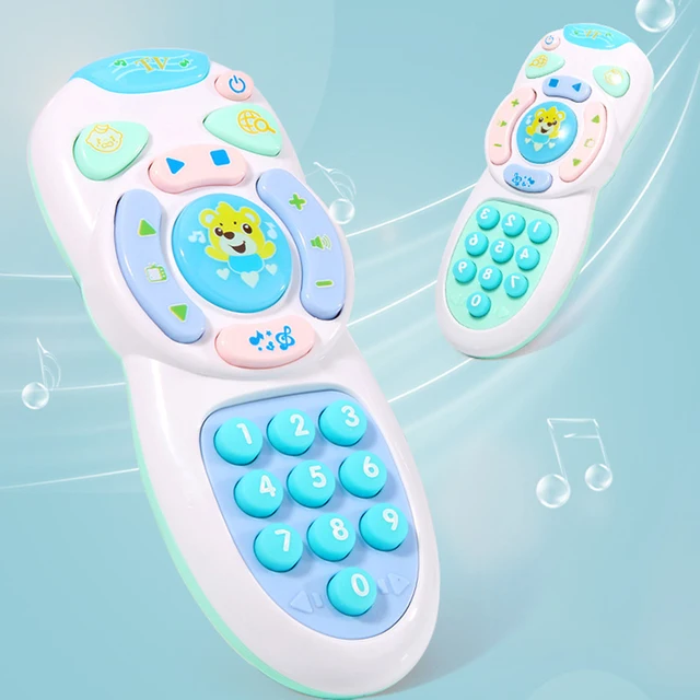 17cm x 6.5cm 3 x AAA Batteries Simulation Electric Remote Control LED Music Mobile Phone Baby Interactive Toy 2