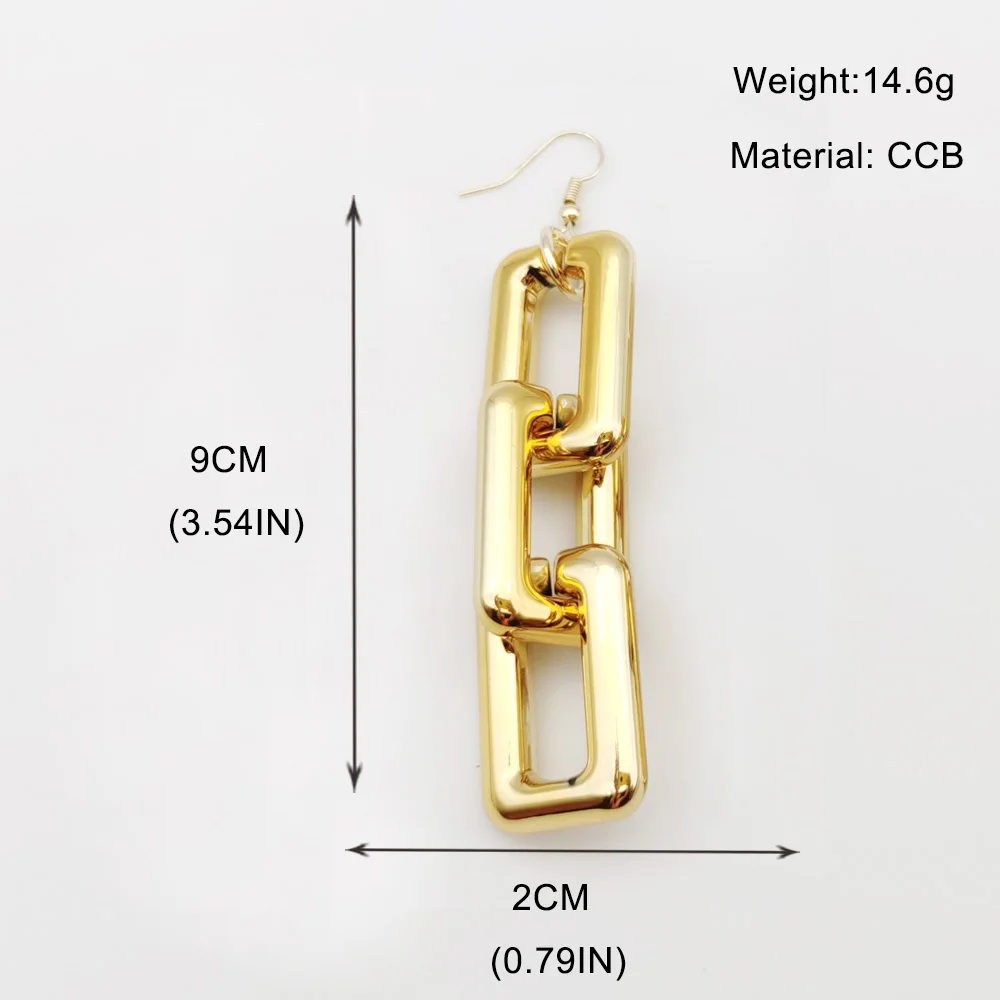 High Quality Punk Boho Lock CCB Chain Necklace Women 2020 Statement Hip Hop Twisted Thick Link Chain Collar Gothic Jewelry - Image 5