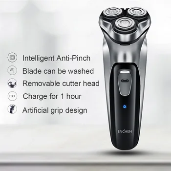 

Enchen Electric Shaver for Men USB Type-C Rechargeable Shaving Beard Machine Smart Control Blocking Protection Electric Razor