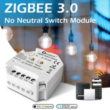

Gledopto Zigbee 3.0 Smart Switch Module No Neutral On/Off Suitable For Indoor Halogen Incandescent Dimmable LED Bulb Light Lamp