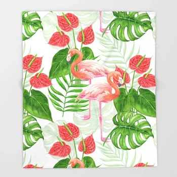 

Flamingo Blanket Mandala Design Flamingo Garden Fleece Blankets and Throw Blanket for Sofa Fleece Blanket 150X200