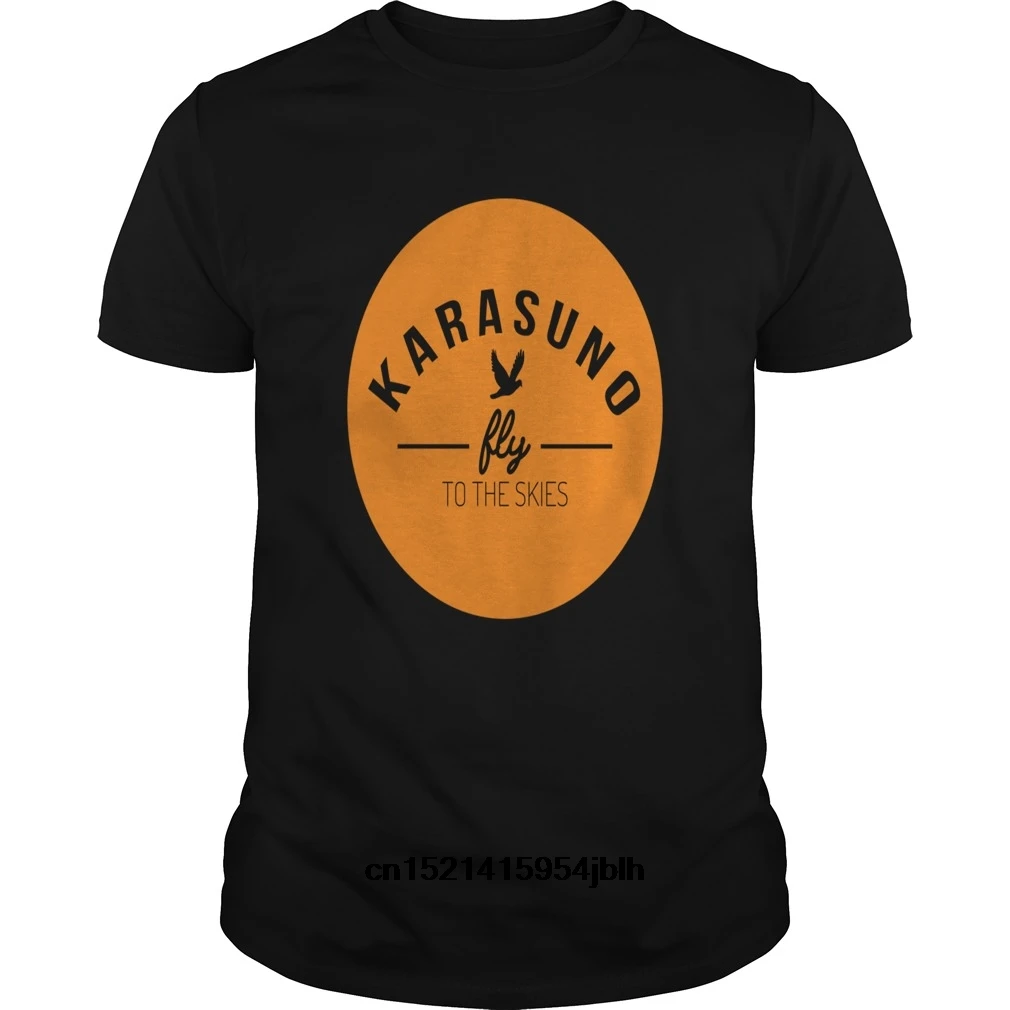 Модная мужская футболка bioshick haikyuu karasuno fly to the skies orange | Мужская одежда