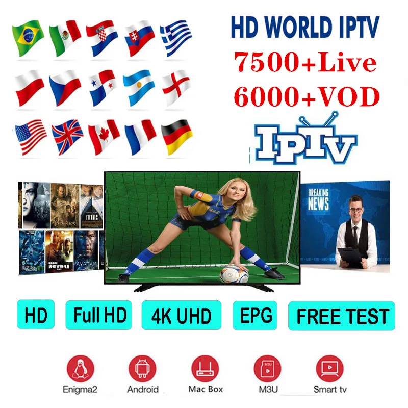 Премиум HD мировое IPTV Испания M3U Италия голландская Франция Португалия Германия Великобритания для Android Box tv Smart IP tv подписка Xtream коды