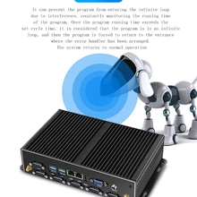 Дешевый Barebone 2 LAN Linux сервер J1900 мини пк RS232
