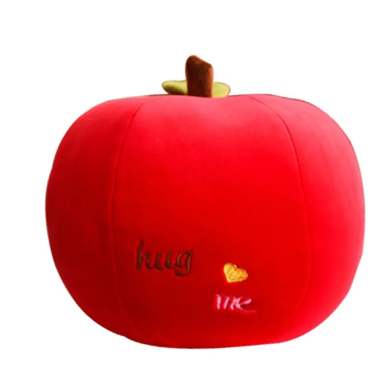 Christmas Round Pillow Super Soft Full Filled Red Apple Pillow Christmas Gift for Woman Child Winter Warm Boyfriend Pillows