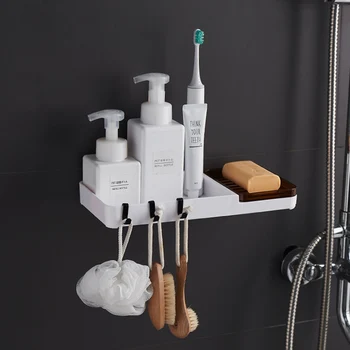 

Bathroom Organizer Wall Storage Rack Shelves Soap Dish Holder Bathroom Shelf Household Itemst Kitchen Storage Rack Organizer