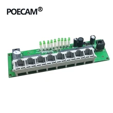 8 портов быстрой сети Ethernet коммутатор концентратор модуль RJ45 90 или 180 градус utp 2 типа светодиодный плата PCBA Мини Размер Длина 140 мм ширина 41 мм
