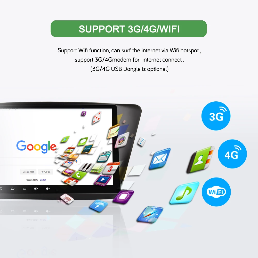 Top Bonroad 9" Android 9.0 Car Multimedia Player stereo receiver for K2 Rio 2010-2015 GPS Navigation Car Video Player Ram 2G Rom16G 9