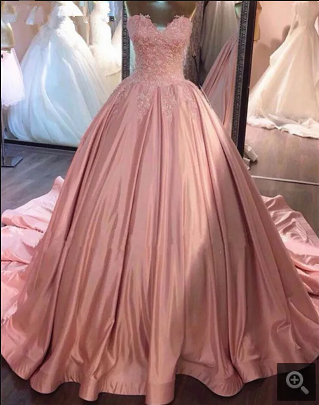 Robe de Свадебный шарик платье розовые платья для выпускного вечера Спагетти ремни Милая декольте элегантное Пышное Платье На Выпускной платья