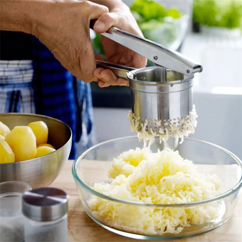 

Potato Mashers Potato Ricer Stainless Steel Puree Vegetable Fruit Juicer Press Maker Garlic Presser Home Kitchen Tools Accessory