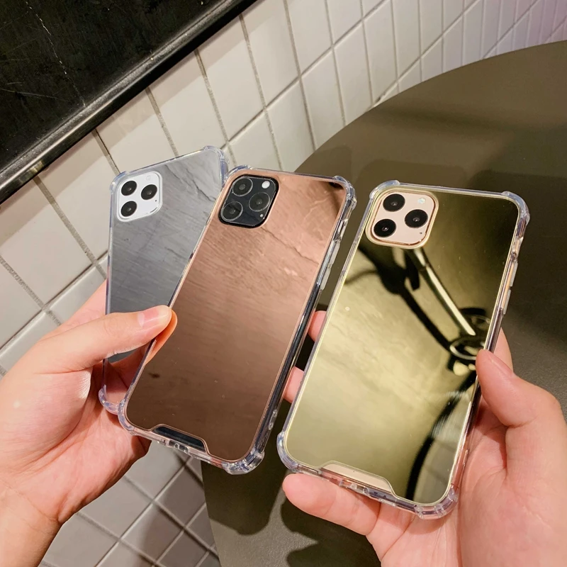 

360 Degree Airbag DropProof Mirror Transparen Soft Silicone Back Case For iPhone XS 11 Pro Max XR 7 8 Plus 6 6s X 10 Cases Cover