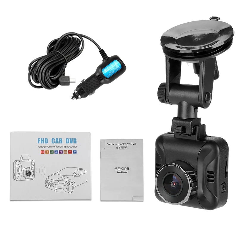 Автомобильная камера WiFi Dash Cam Full HD 1080P Автомобильные видеорегистраторы 170 градусов видеокамера автомобильная камера видеорегистратор ночного видения 24H монитор парковки - Название цвета: Черный