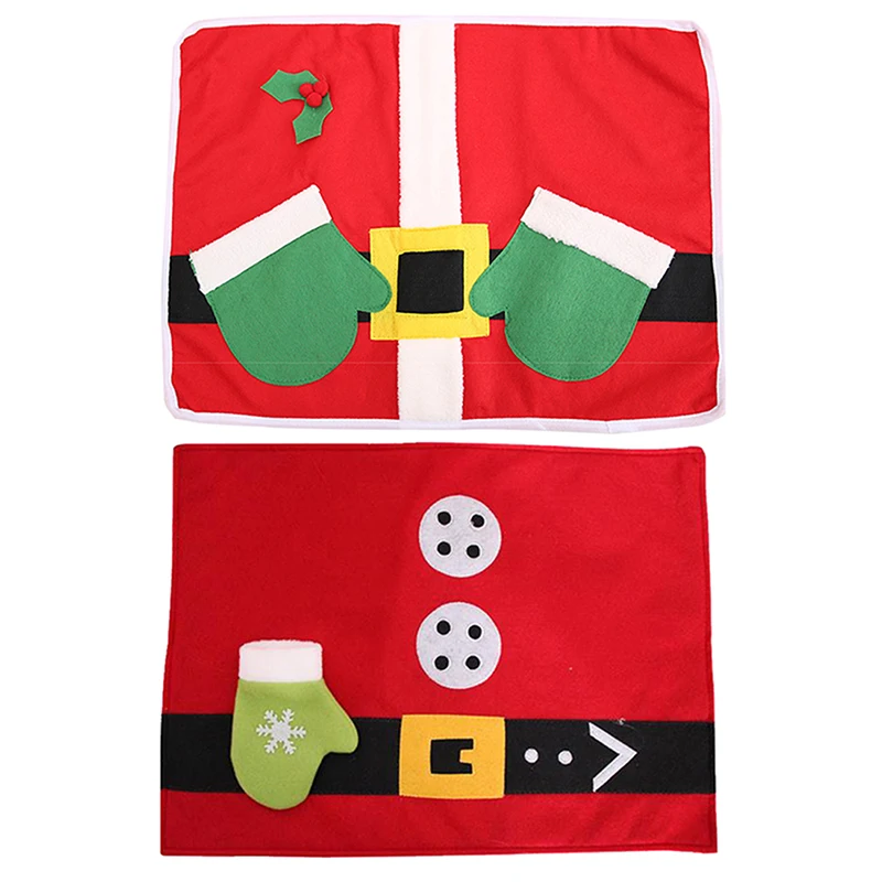 Merry Christmas Dinner Mat Red Meal Pad Placemats For Home Party Dining Table 45x34cm | Дом и сад